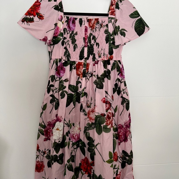 Dolce & Gabbana Pink Short Sleeve Party Short Cap Sleeve Pleated Dress - Picture 4 of 9